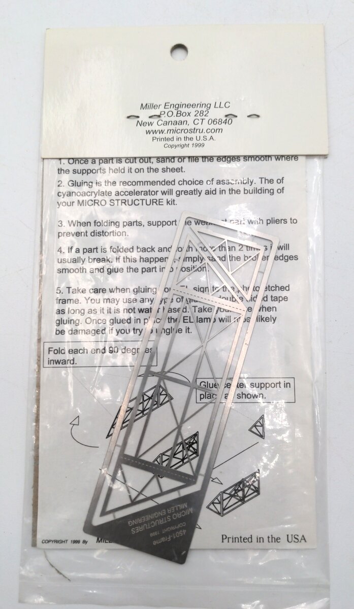 Miller Engineering 4501 Photo-Etched Support Large