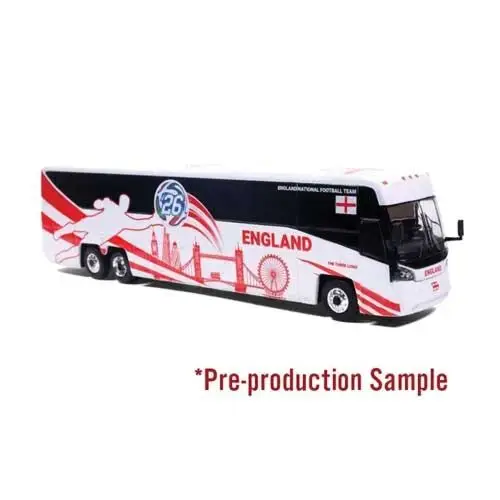 Iconic Replicas 87-0724 1:87 World Cup England MCI D4520 Motorcoach Bus