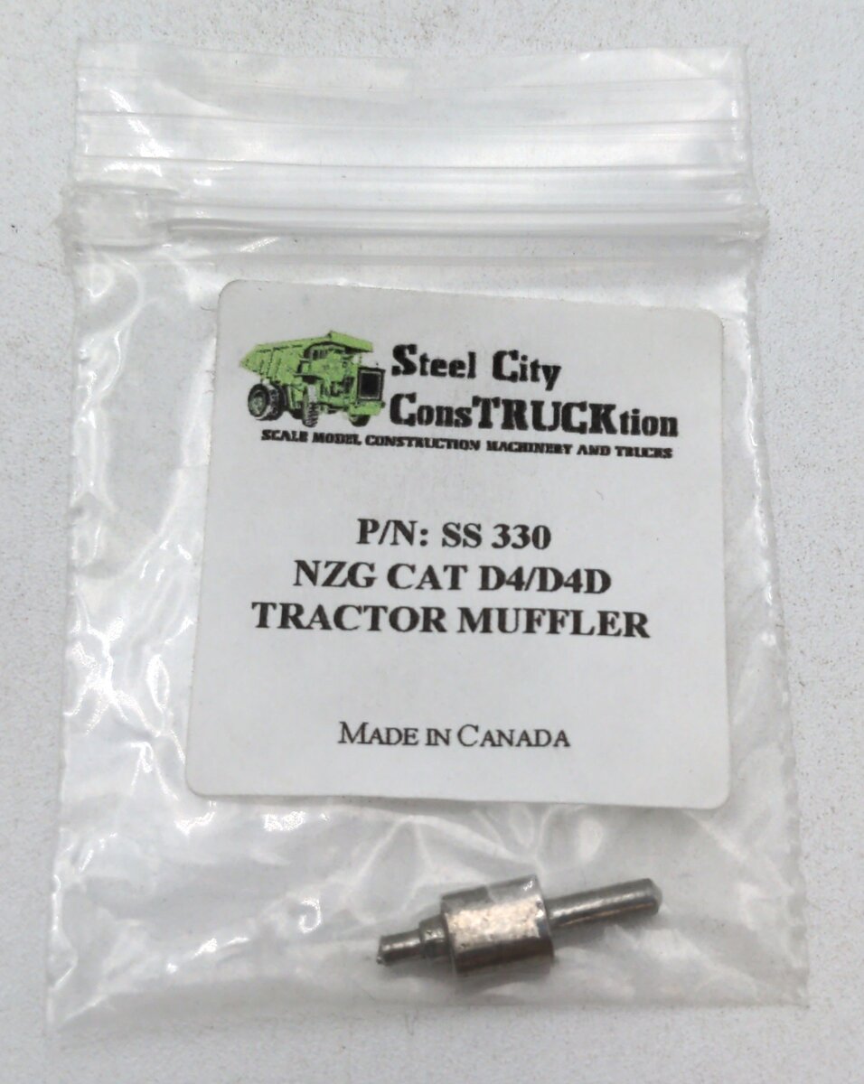 Steel City SS330 1:50 NZG CAT D4/D4D Tractor Muffler