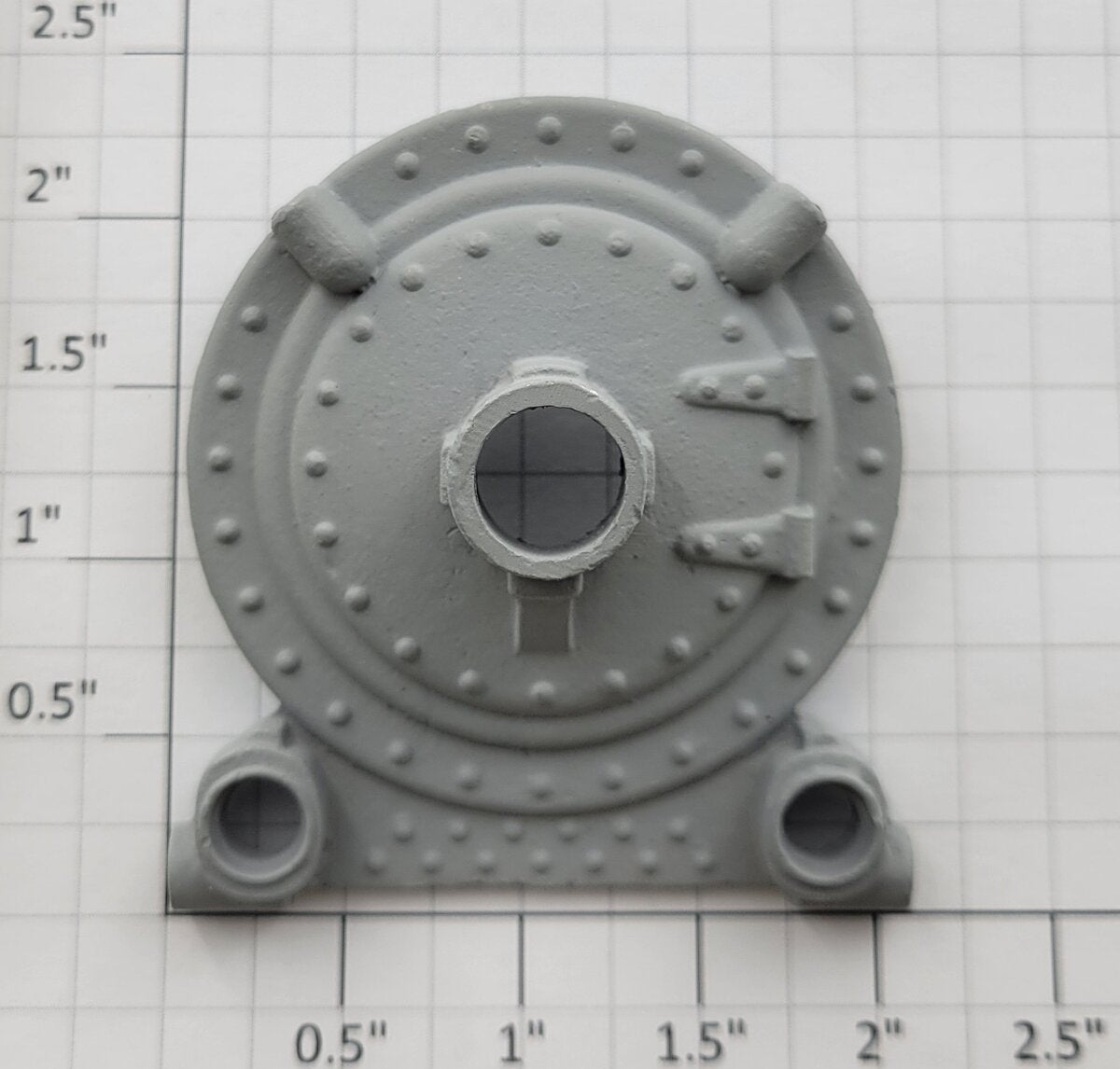 Lionel 260E-61 O Gauge Unpainted Cast Flag Style Boiler Front #255, 260, 263