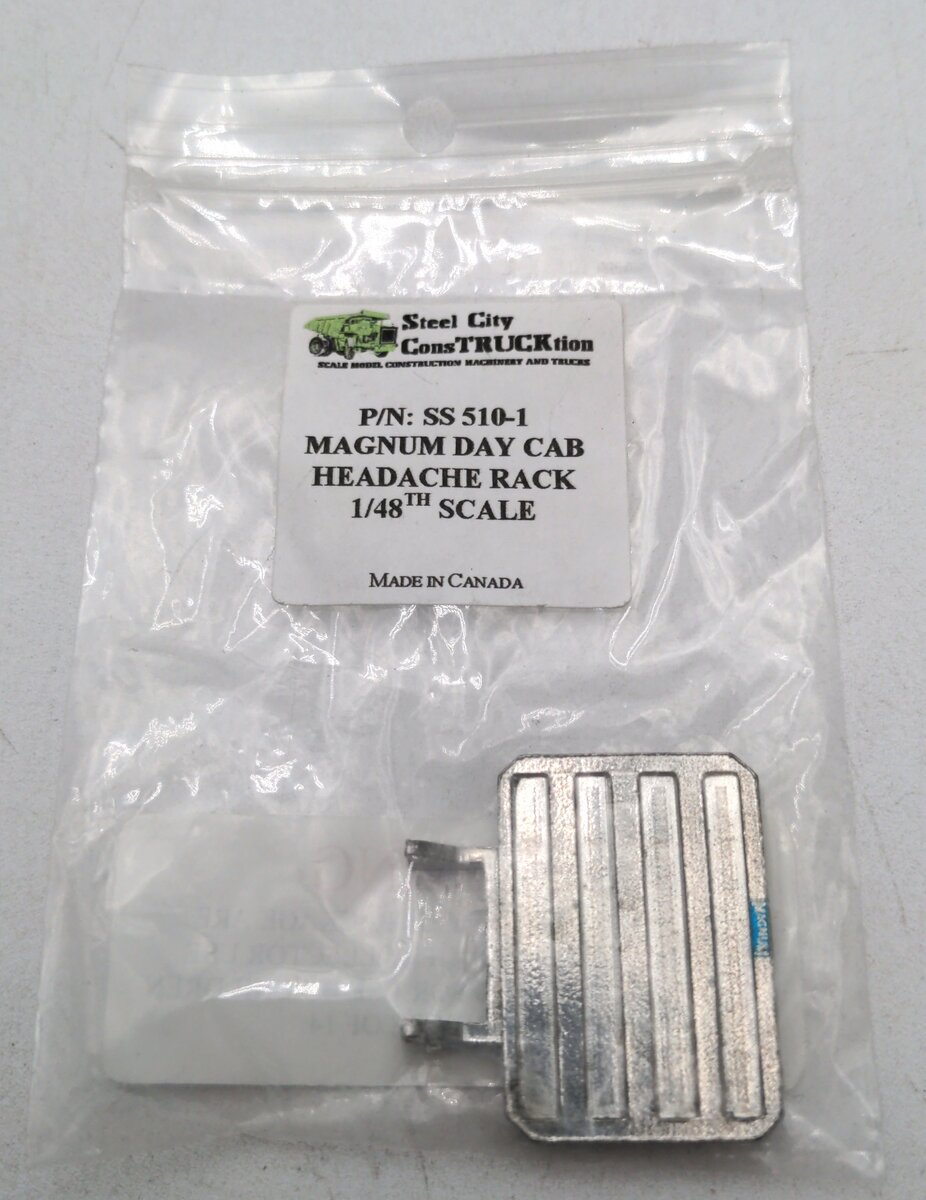 Steel City SS510-1 1:48 Scale Magnum Day Cab Merit Headache Rack - Solid