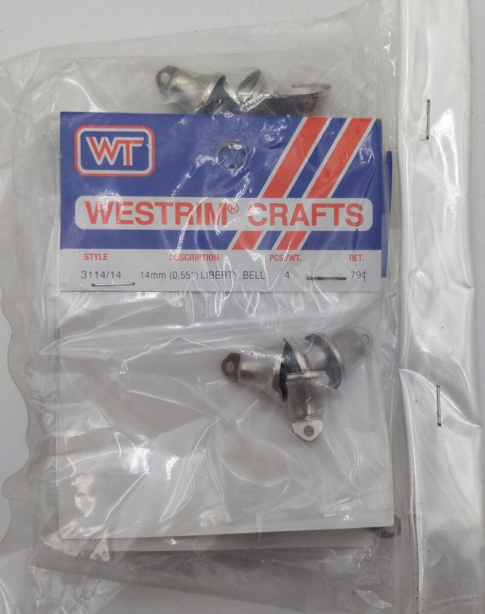Westrim Crafts 3114/14 Silver Plated 14mm Liberty Bell (6 Pc)