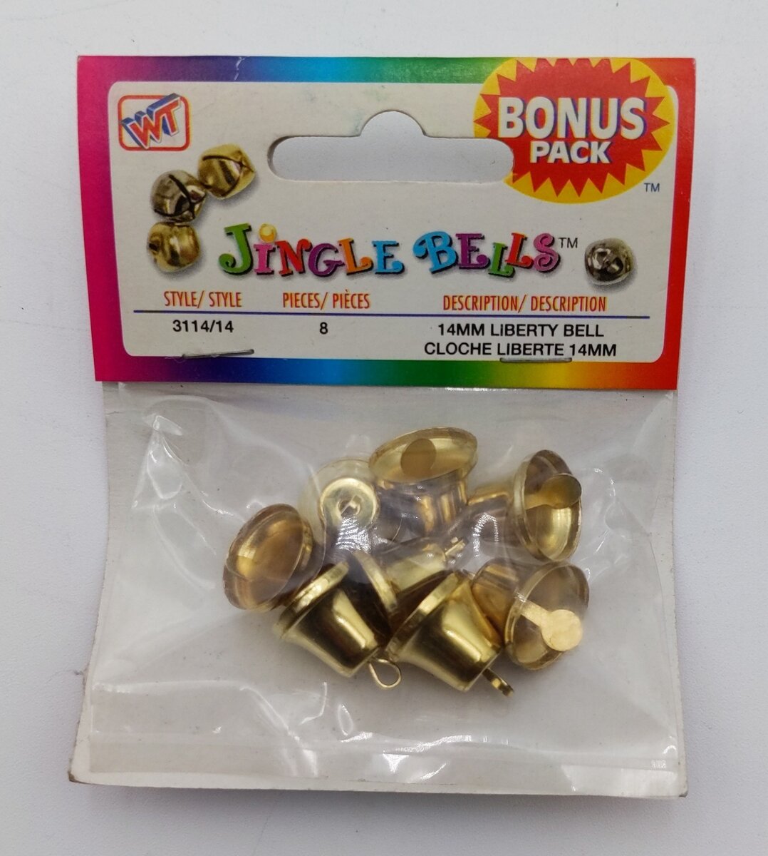 Westrim Crafts 3114/14, 14mm Liberty Bell (8pc) Gold