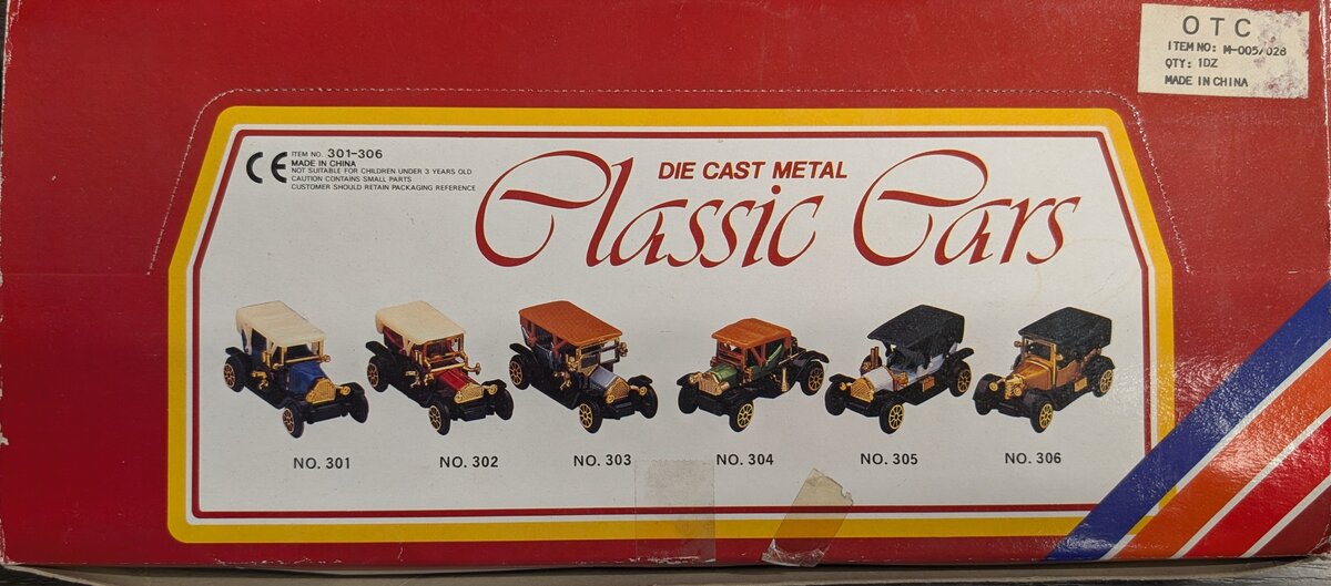 Die Cast Metal Collection 301-306 1:64 Classic Car Assortment (Set of 12)