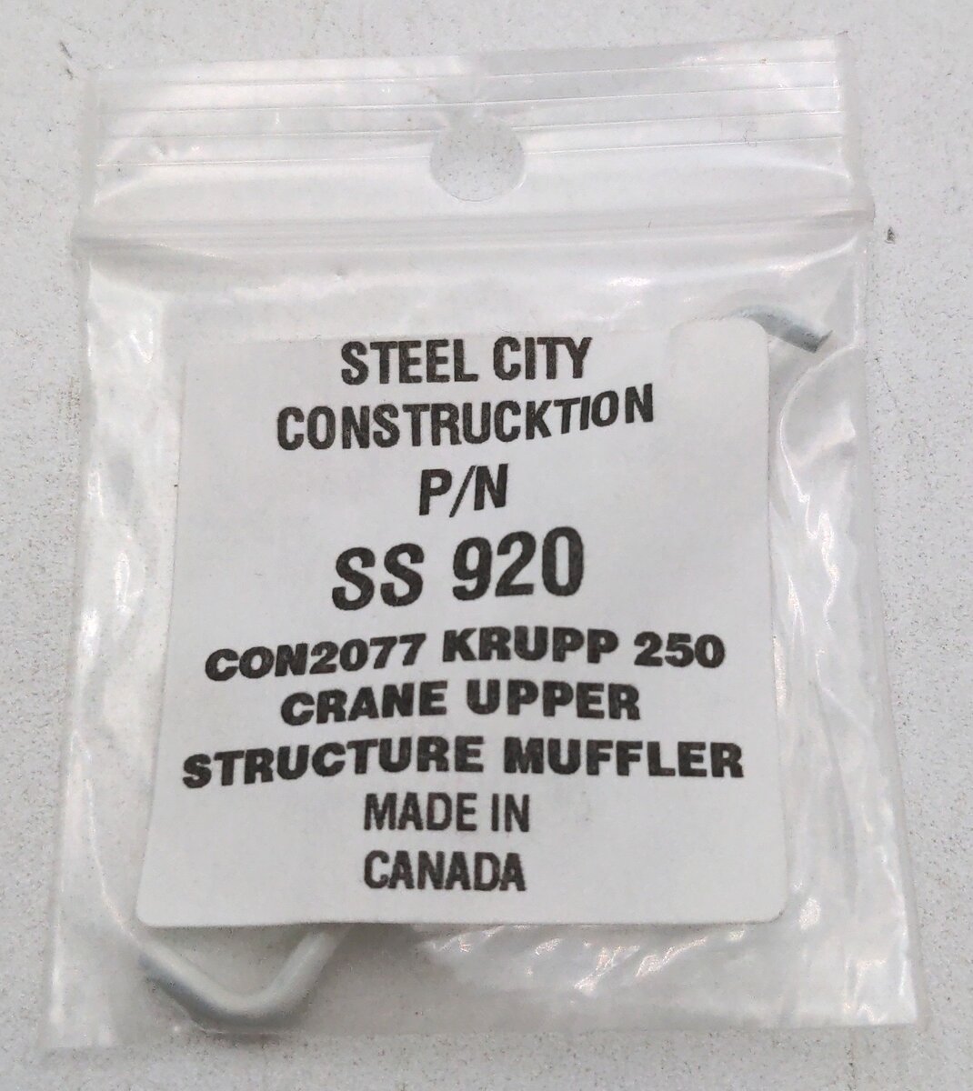 Steel City SS920 1:50 Krupp 250 Upper Structure Muffler