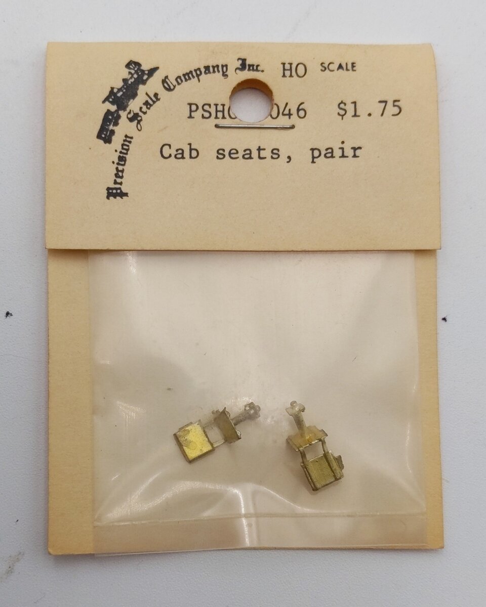 Precision Scale Co. 046  HO Cab Seats, Pair