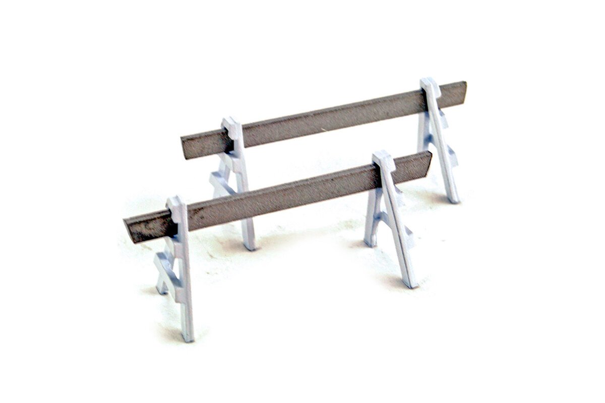 Steel City SSR130-U 1:50 A-Frame Barricades (2 per pkg) - Unfinished