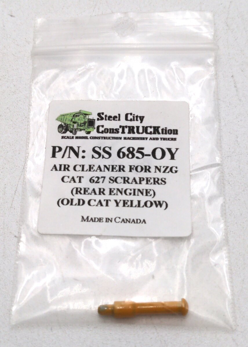 Steel City SS685-OY 1:50 Caterpillar Air Cleaner-NZG Scraper-Rear Engine
