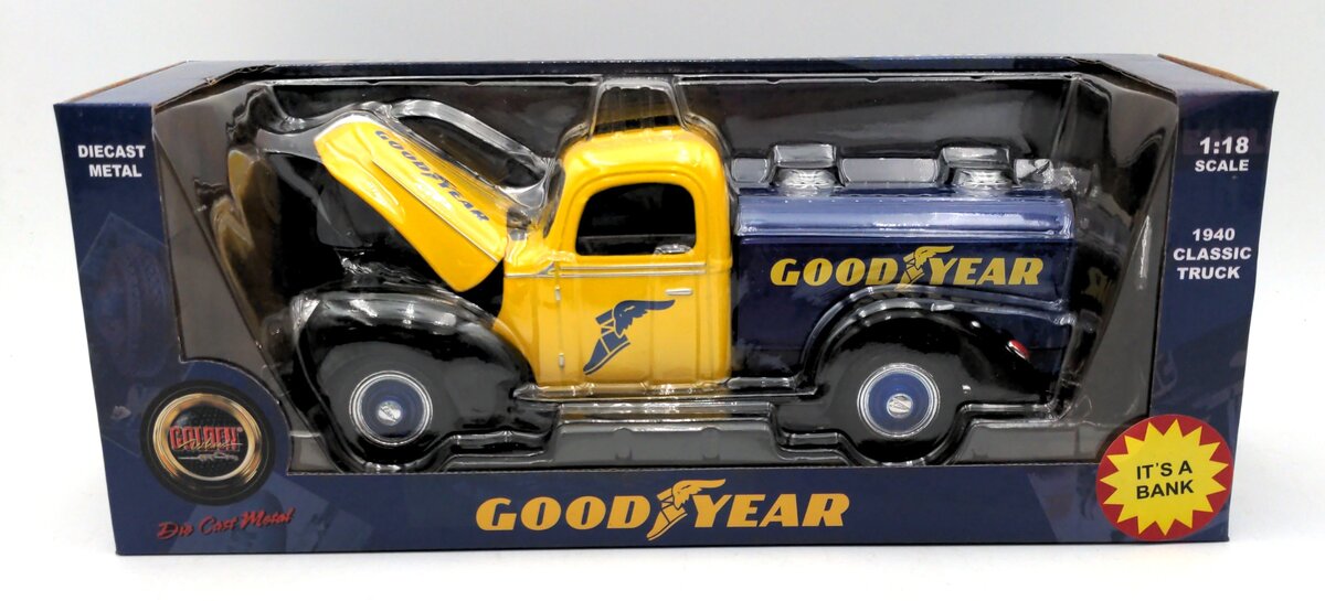 Golden Wheels 35400 1:18 Scale Goodyear 1940 Tanker Classic Truck Bank