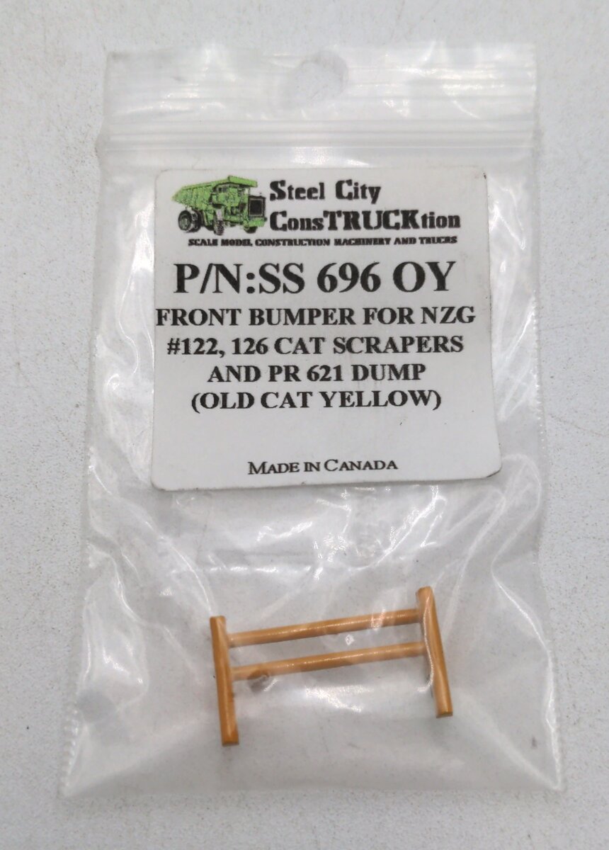 Steel City SS696-OY 1:50 Caterpillar Front Bumper Assembly-NZG 122/126