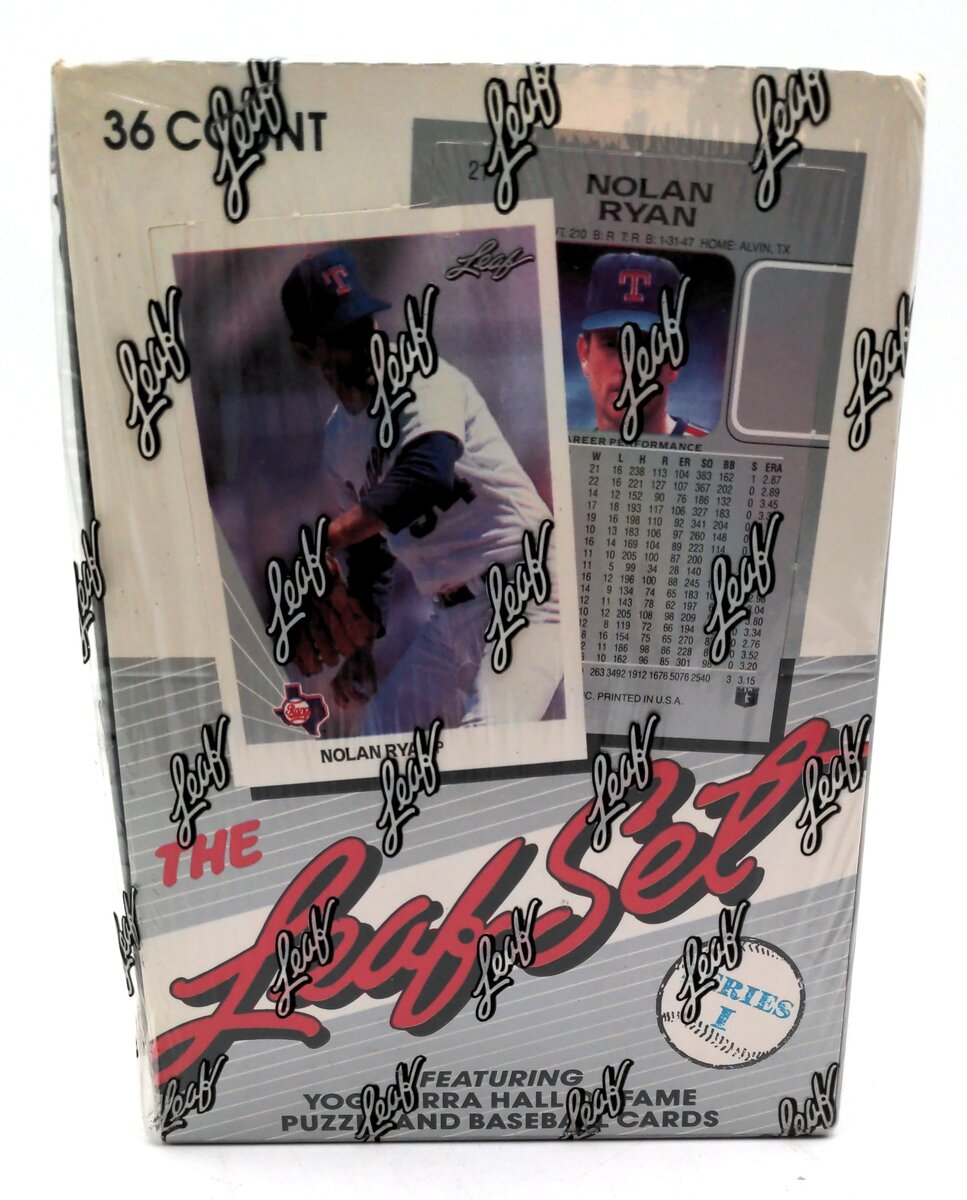 Leaf 82735 1990 Series 1 Hobby Box Yogi Berra Hall Of Fame Puzzle and Cards