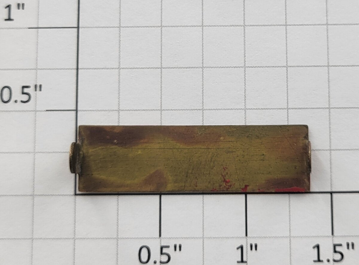 Lionel 390E-NPB1 Number Plate No.390-E in Red with Lionel Lines Brass