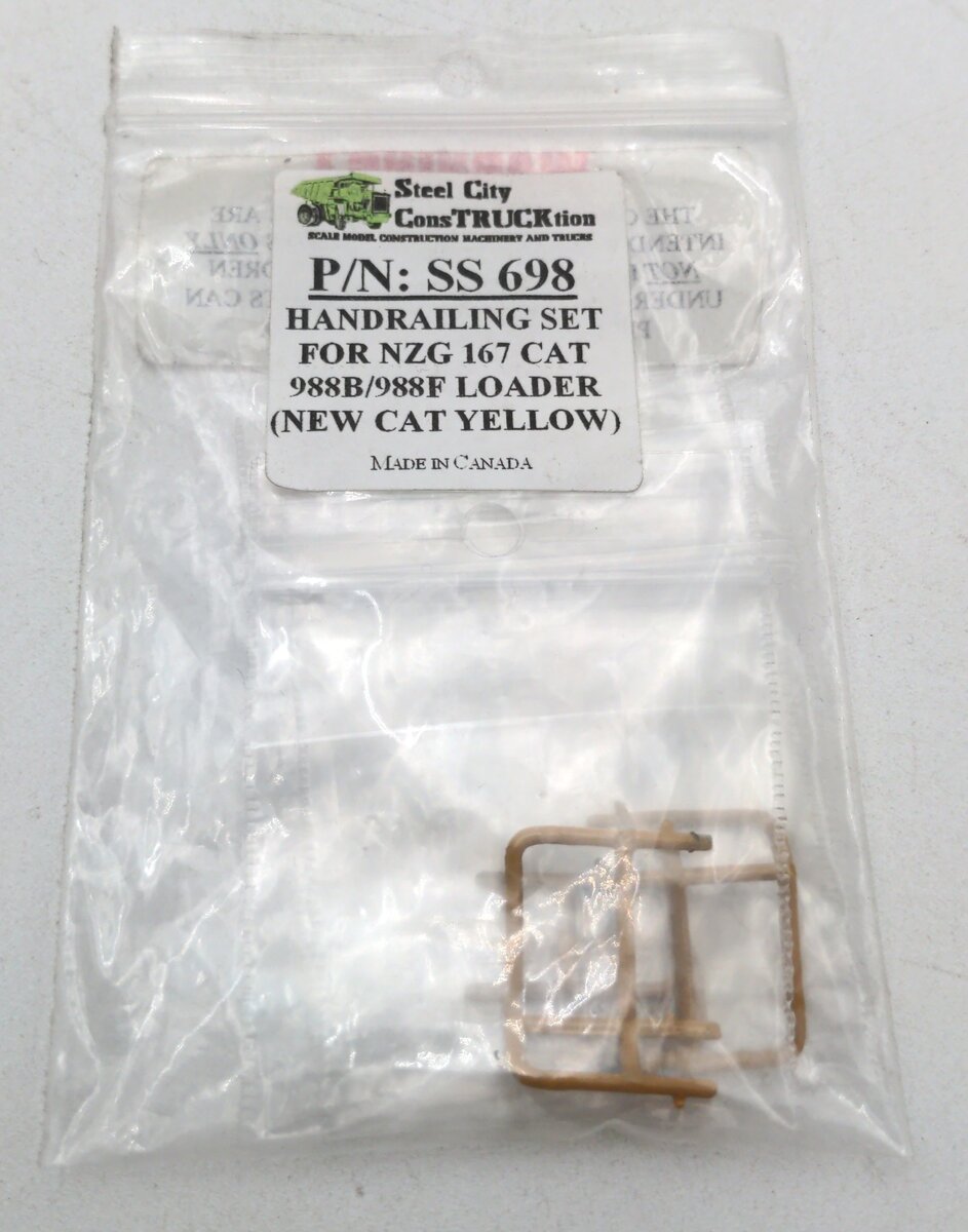 Steel City SS698 1:50 Caterpillar Railing Set - NZG 167- Cat 988F