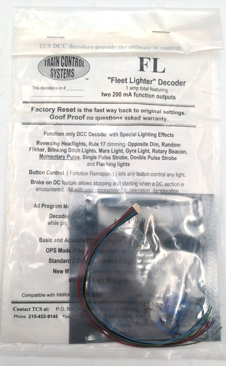 Train Control Systems FL1 Fleet Lighter Decoder