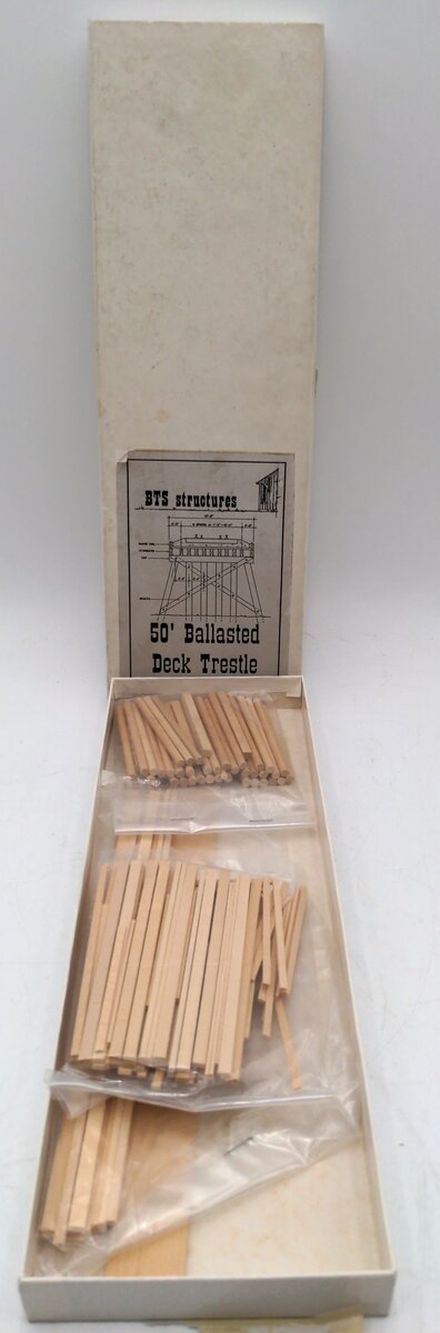 BTS Structures BTS-103 S Scale 50' Ballasted Deck Trestle
