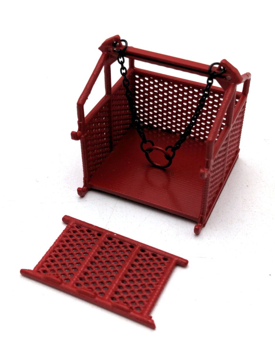 Evot EV3D-CB-R 1:50 Cargo Basket w/Drop Gate - Red
