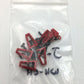 Evot EV16-WCJS-R 1:50 Jack Stands & Wheel Chocks (Set of 4) - Red