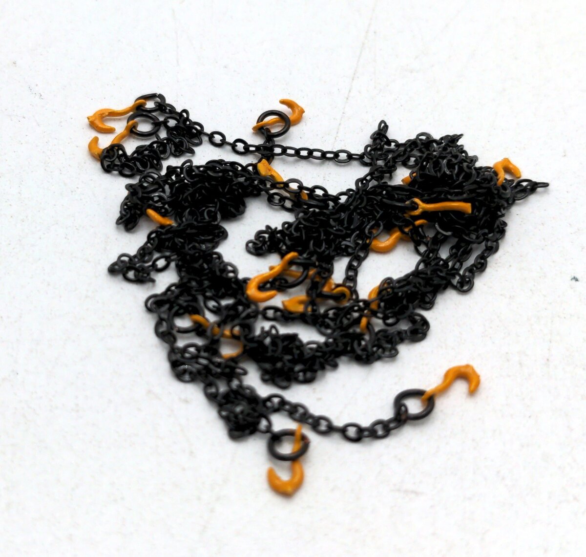 Evot EV03-TD-64-Y 1:64 Tie Down Chains w/Hooks (Set of 9) - Yellow