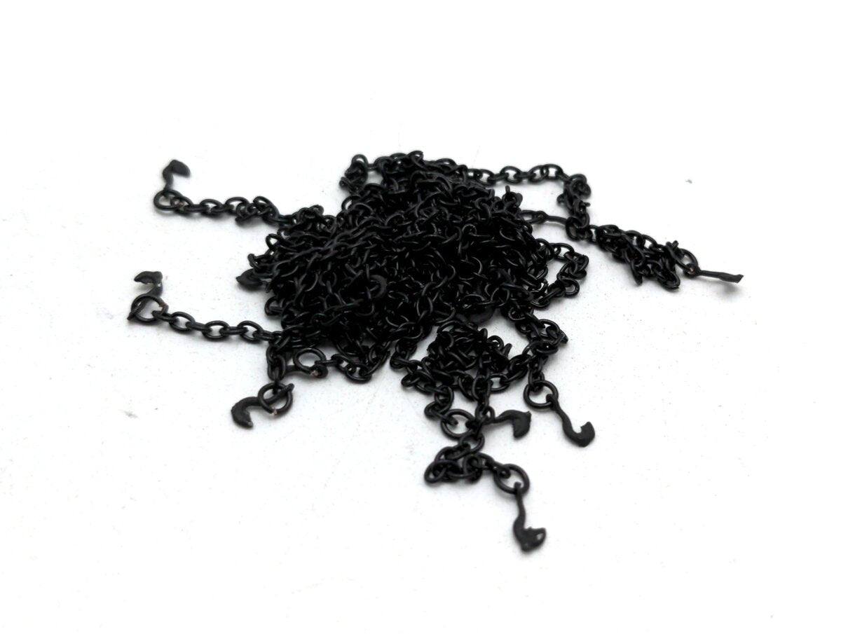 Evot EV03-TD-K 1:50 Tie Down Chains w/Hooks (Set of 9) - Black