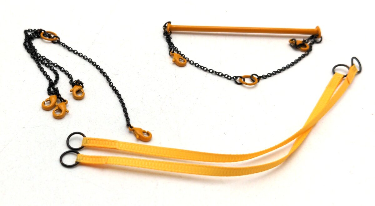Evot EV06-ST-87-Y 1:87 Lifting Chain Set w/Spreader Bar - Yellow