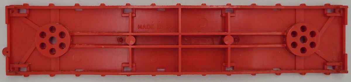 American Flyer 643-R S Gauge "Worlds Greatest Show" Red Plastic Flat Car Frame