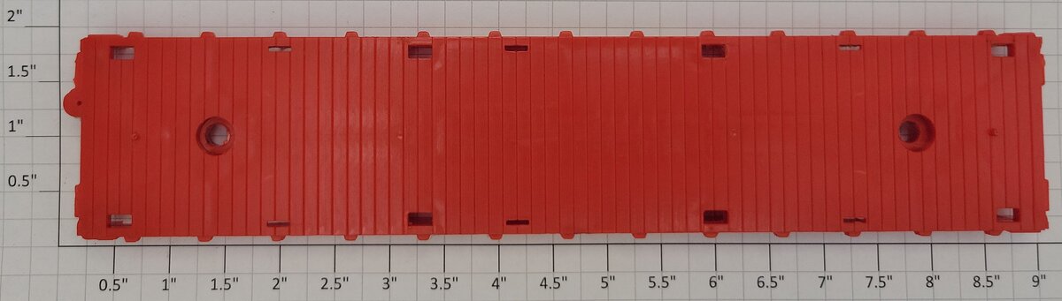 American Flyer 643-R S Gauge "Worlds Greatest Show" Red Plastic Flat Car Frame