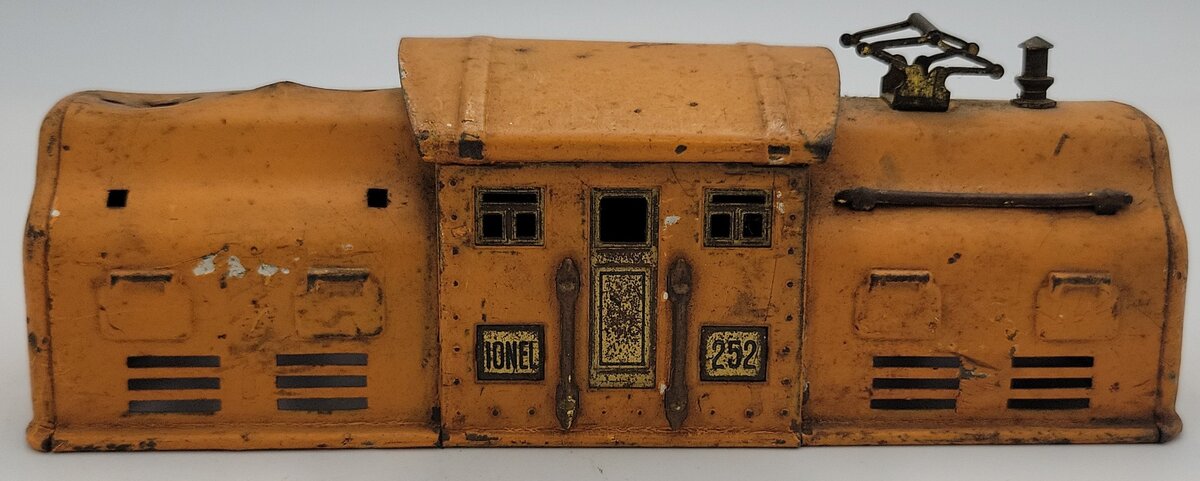 Lionel 252 Prewar O Gauge Orange Electric Loco Shell with Brass Trim and Inserts