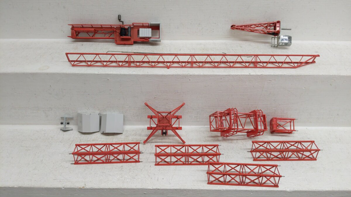 Conrad 7534 1:87 Scale Diecast MAN Wolffkran Tower Crane VG/Box