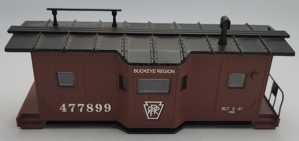 K-Line K511-023 S Scale Black Plastic PRR Bay Window Caboose w/o Trucks #477889
