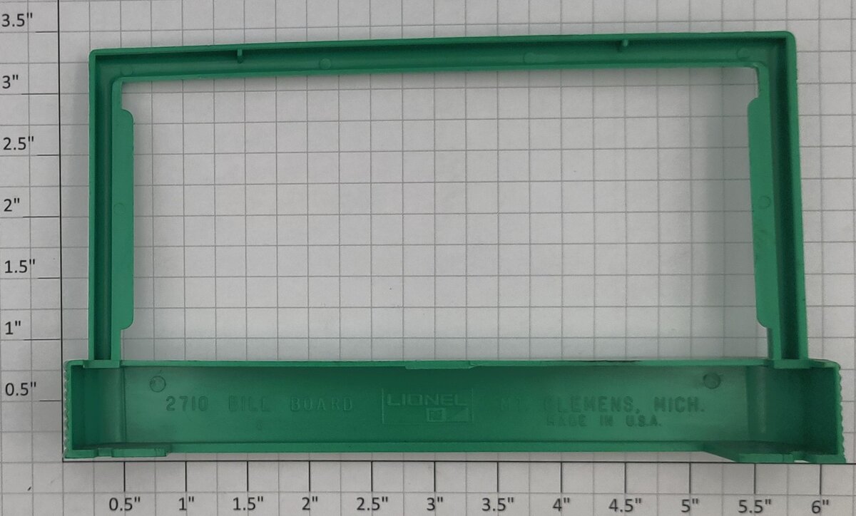 Lionel 2710-10 Light Green Billboard Frame