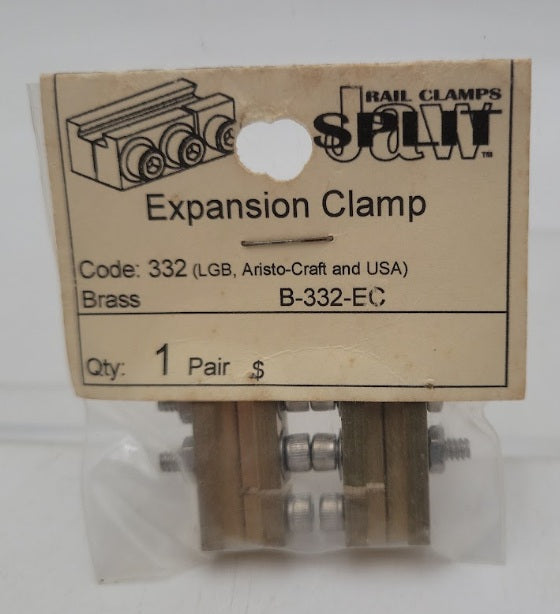 Split Jaw B-332-EC 7.0 mm G Scale Brass Rail Expansion Clamps (Pack of 2)