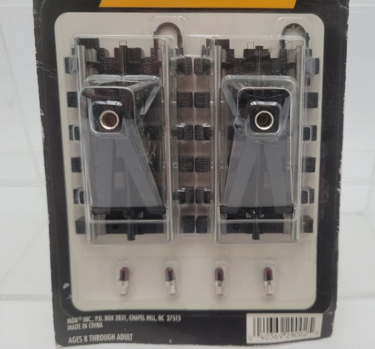 K-Line K-0795 O Gauge Super Snap Shadow Rail Lighted Bumper Tracks (Pack of 2)