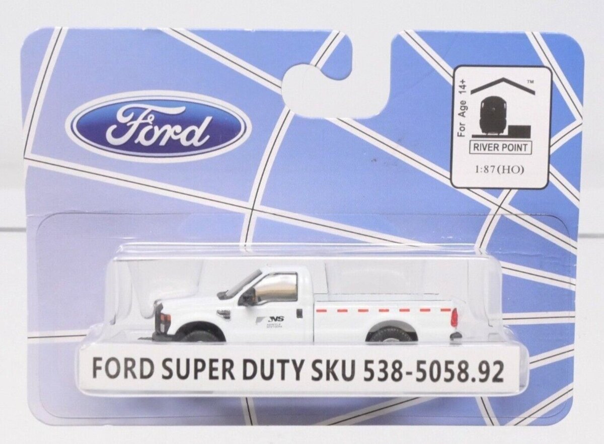 River Point Station 538-5058.92 HO Scale White NS Pick Up Ford Super Duty