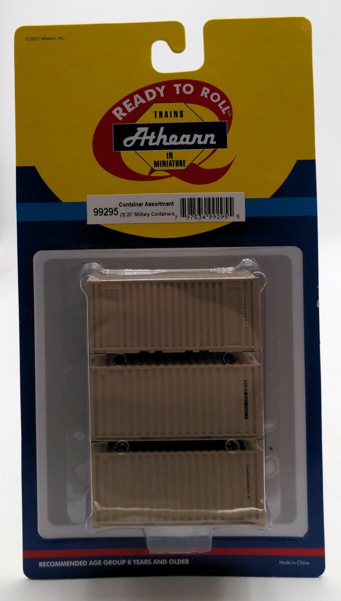 Athearn 99295 HO Scale 20' Military Containers (3)