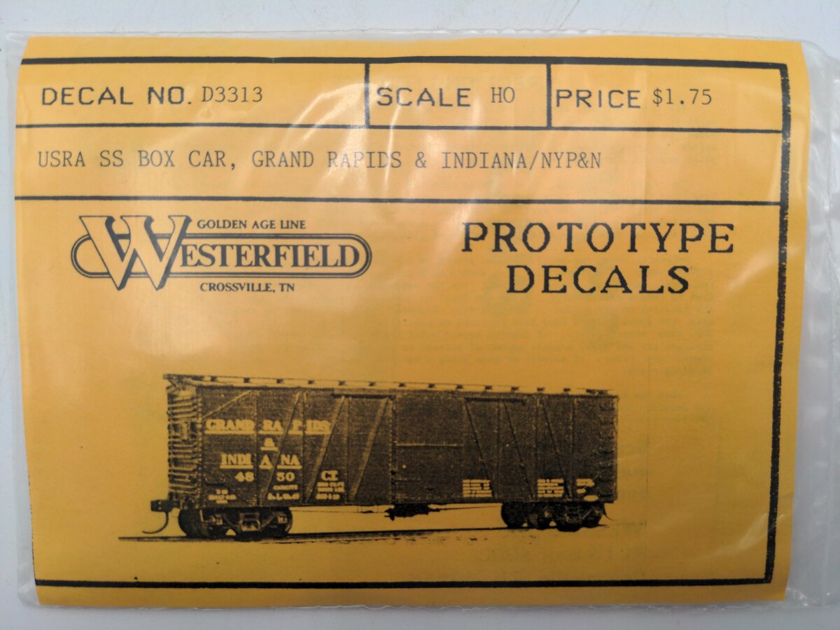 Westerfield D3313 HO USRA SS Box Car, Grand Rapids & Indiana/NYP&N