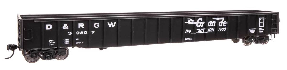 Walthers 920-105411 HO D&RGW 65' Thrall Mill Gondola Ready To Run #30807