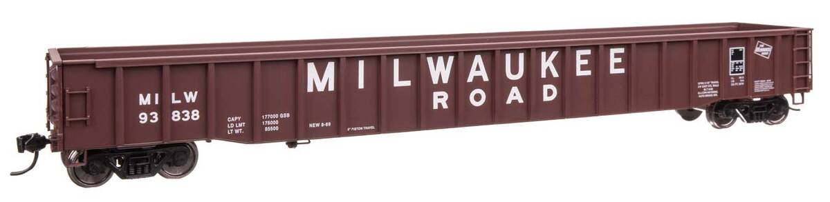 Walthers 920-105417 HO Milwaukee Road 65' Thrall Mill Gondola RTR #93838