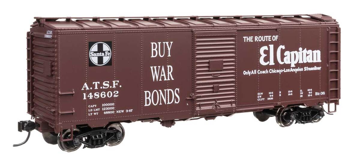 Walthers 910-2744 HO Santa Fe 40' AAR Modified 1937 Boxcar Ready to Run #148602