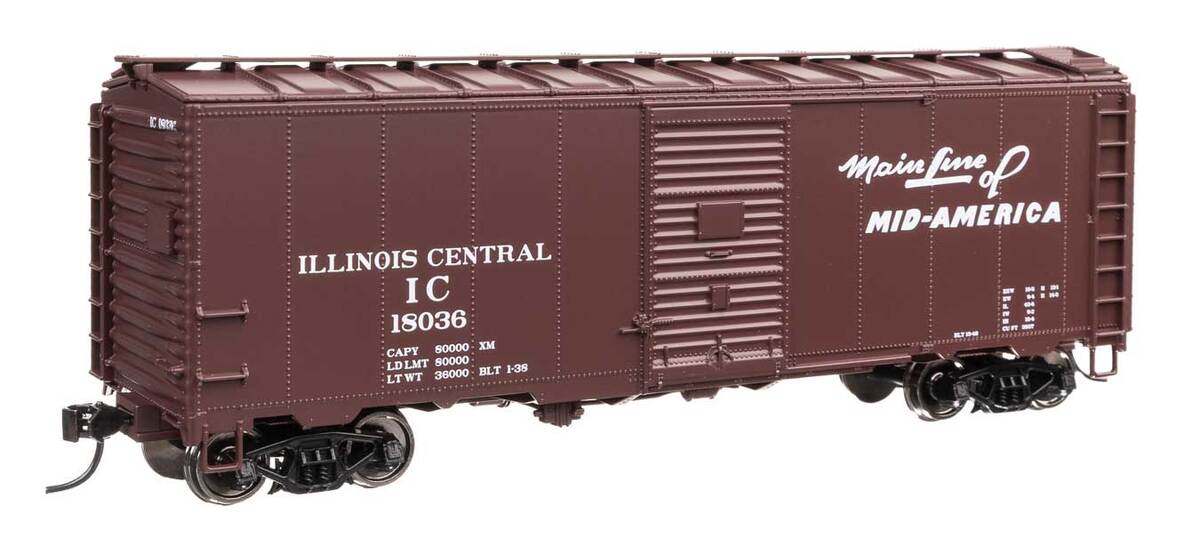 Walthers 910-2752 HO Illinois Central 40' AAR Modified 1937 Boxcar RTR #18036