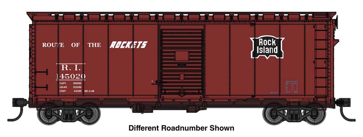 Walthers 910-2754 HO Rock Island 40' AAR Modified 1937 Boxcar RTR #145037