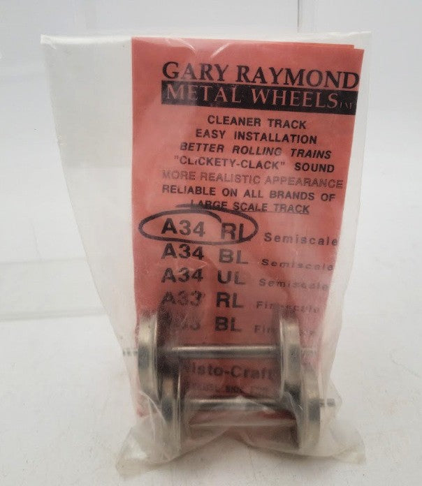 Aristo-Craft A34 1:29 Scale Gary Raymond White Metal Wheel RL (Set of 2)