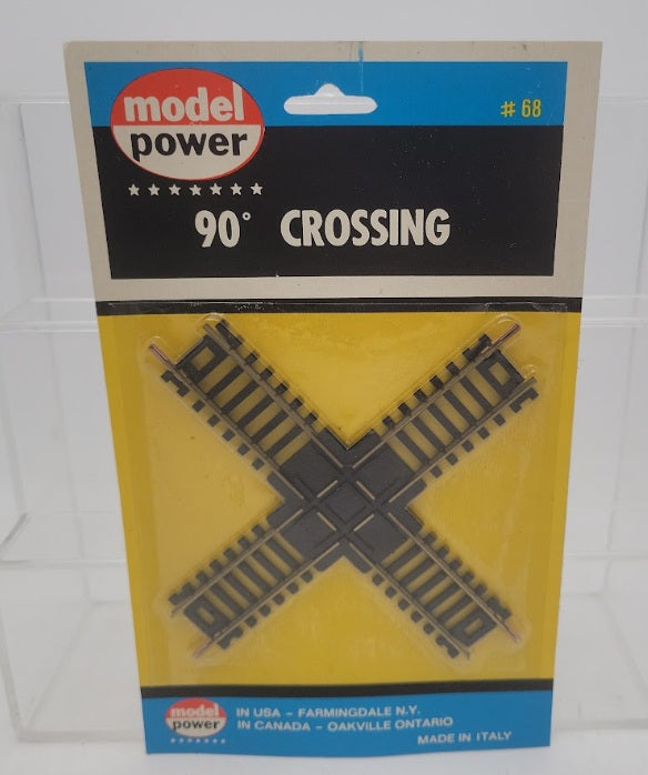 Model Power 68 HO Scale 90 Degree Crossing Brass Track
