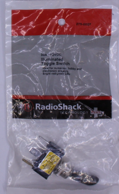 Radio Shack 275-0027 30A 12VDC Illuminated Toggle Switch