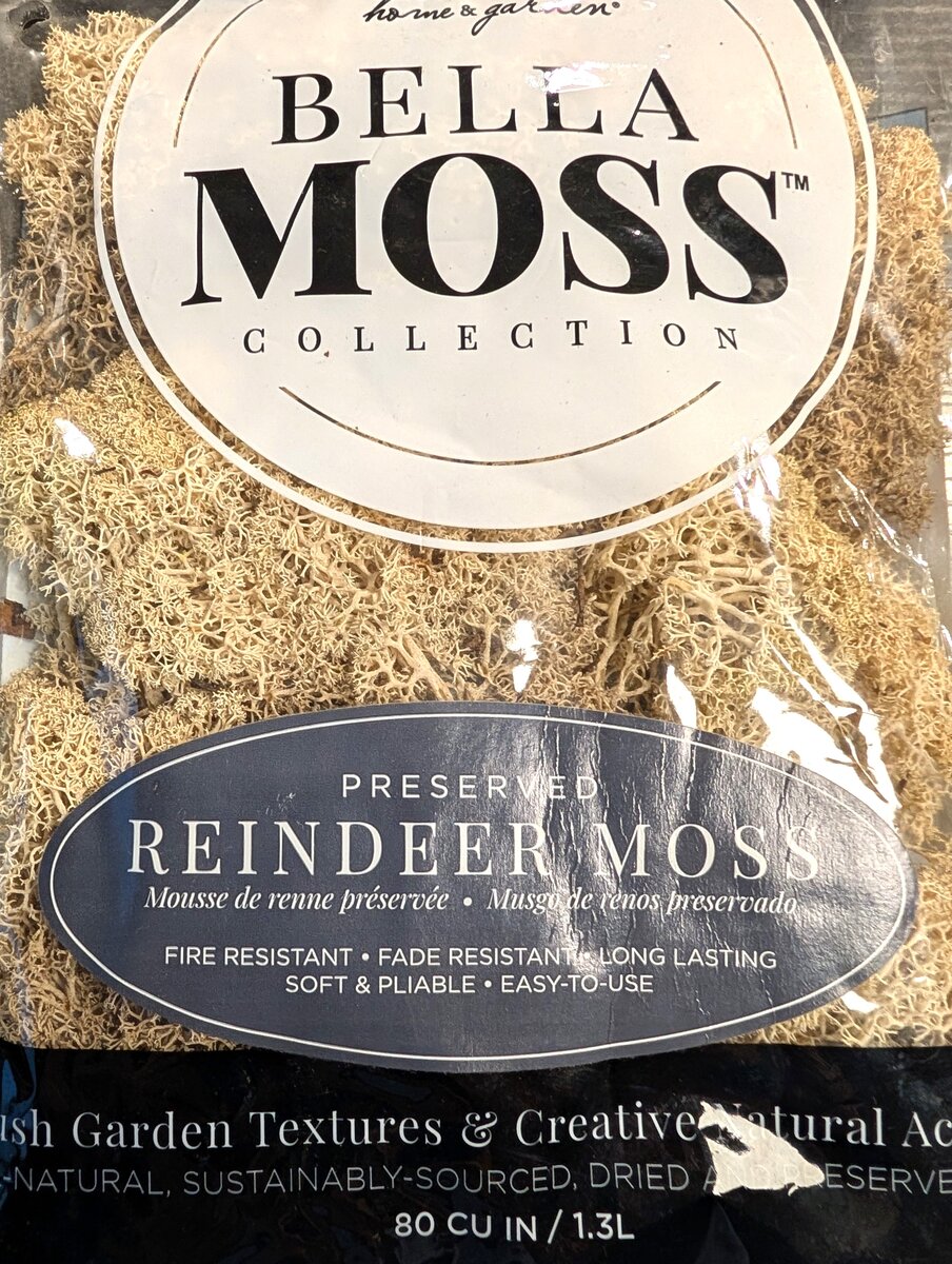 Syndicate 1406-12-1082 Bella Moss Preserved Reindeer Moss 80 Cu In Bag (Tan)