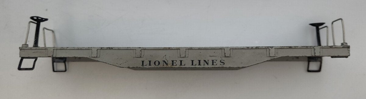 Lionel 6411-2 Diecast Gray Lionel Lines Flat Car Frame w/ Hand Rails & 3 Steps