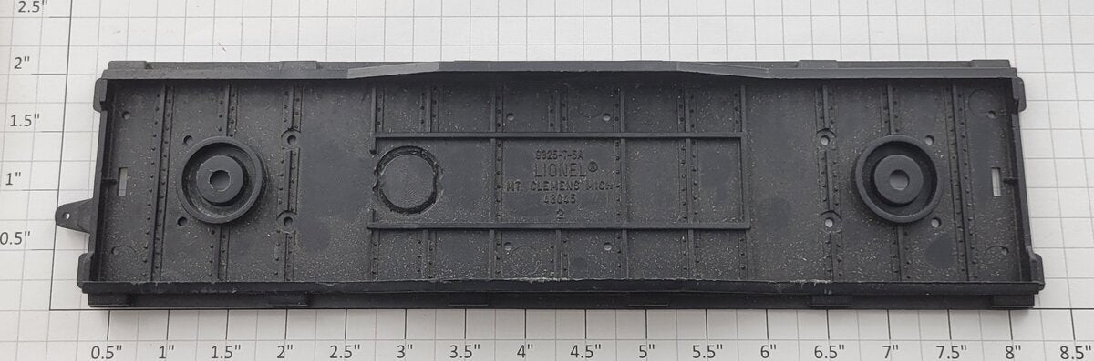 Lionel 9325-T-5A Black Plastic N&W Flat Car Frame Only