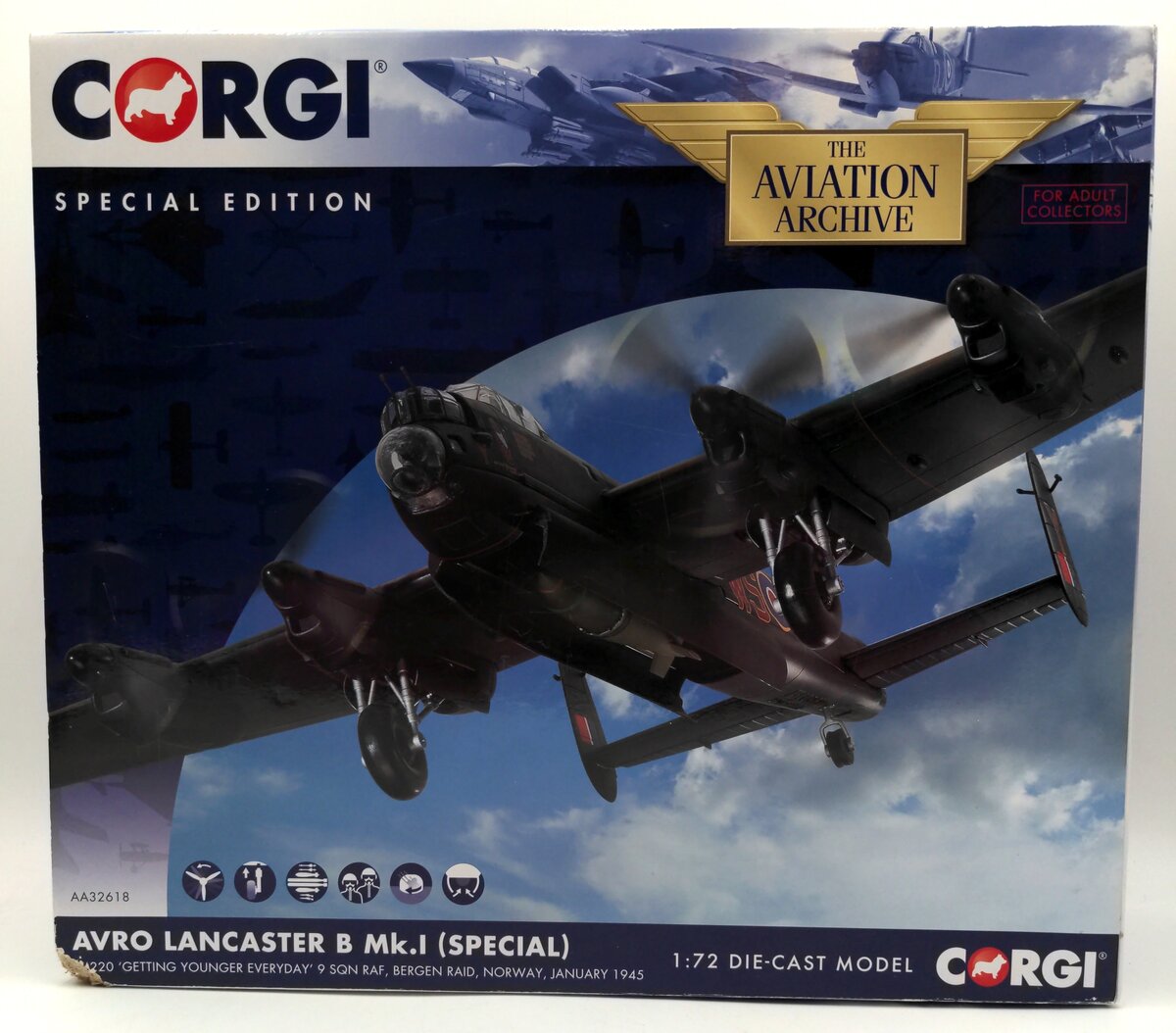 Corgi AA32618 1:72 Scale Avro Lancaster B MK.I