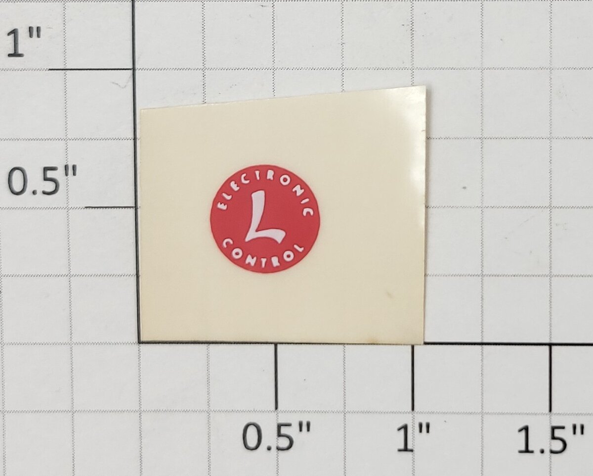 Lionel 4357-1 Red Electronic Control Sticker Decal