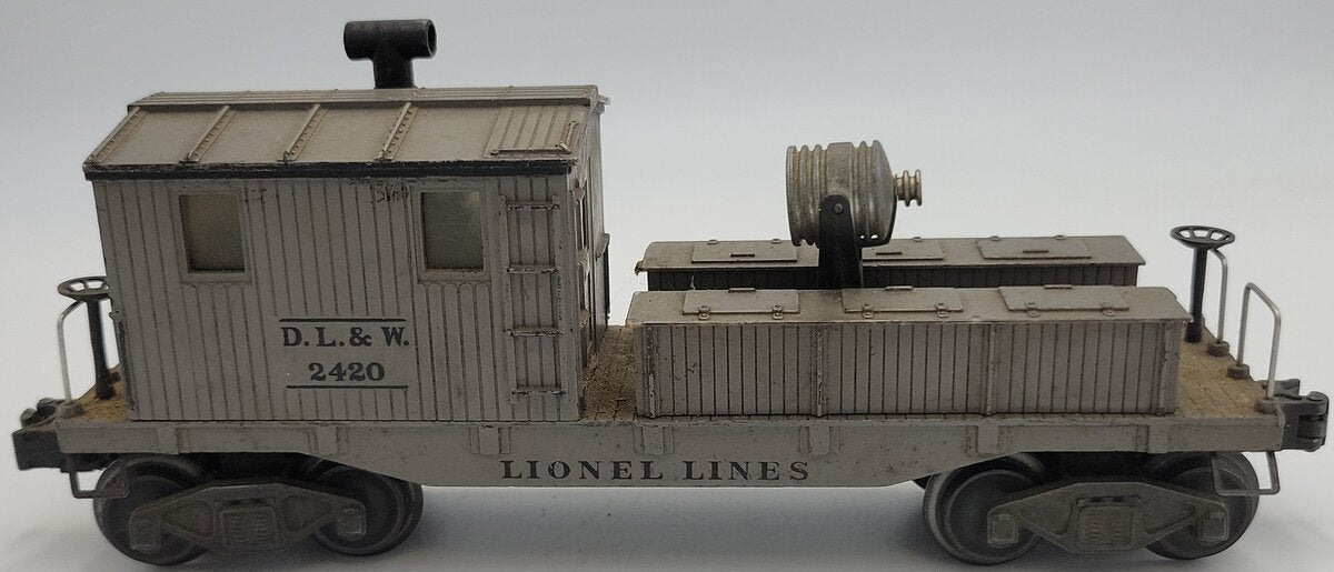 Lionel 2420-3 Diecast D.L. & W. Work Caboose w/ Cab, Tool Boxes & Spotlight