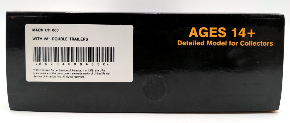 PEM CH 600 1:64 Scale Diecast UPS Mack Semi Tractor w/Trailer Set
